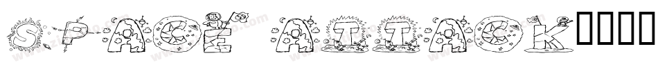 Space Attack字体转换